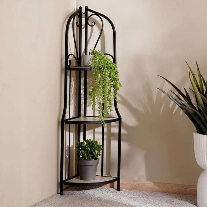 York 3 Tier Corner Planter Stand 30X30X110Cm - Natural