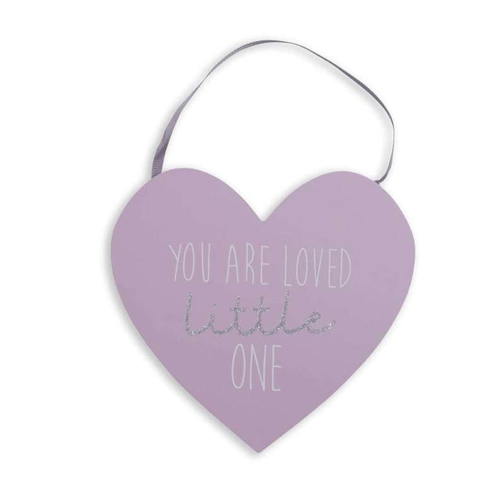 You Are Loved Little One Heart Decor 17.8X16.5X0.9Cm Pink