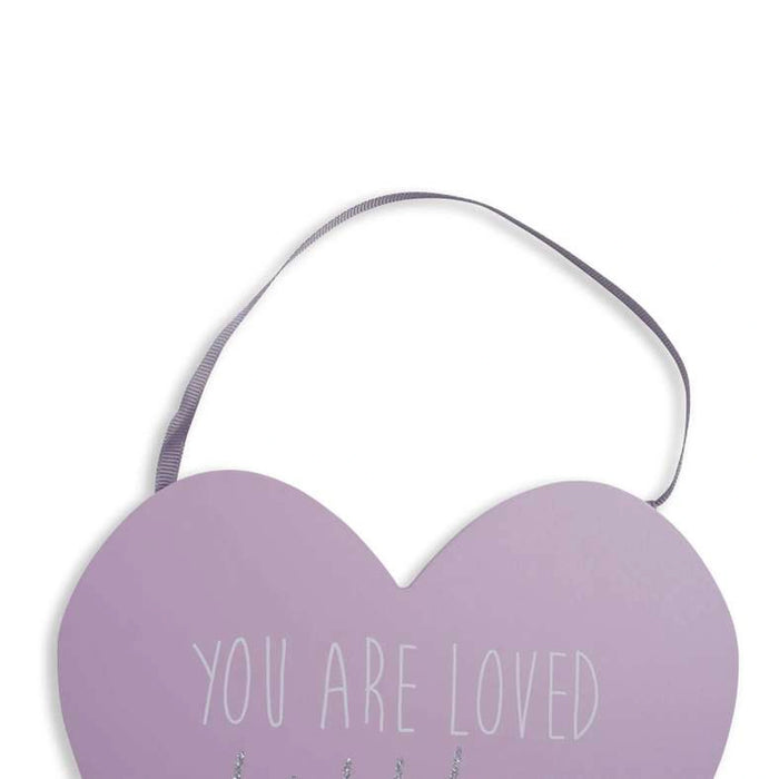 You Are Loved Little One Heart Decor 17.8X16.5X0.9Cm Pink