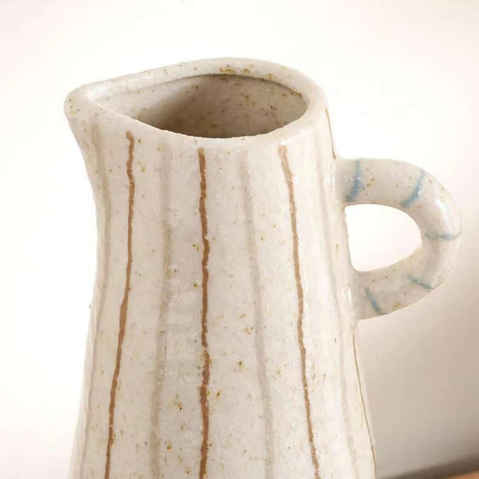 Yua Stoneware Linear Vase 14.5X14X30.5Cm - White