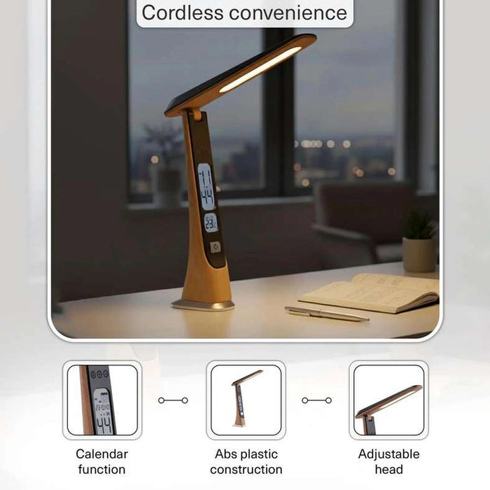 Yukina Multi Function Rechargeable 5W Led Desk Lamp 5.7X24.5X31.4Cm - Yellow Wood