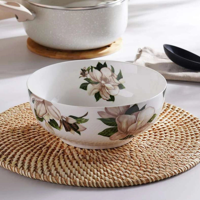 Yulania New Bone China Vegetable Bowl Dia21Cm -White