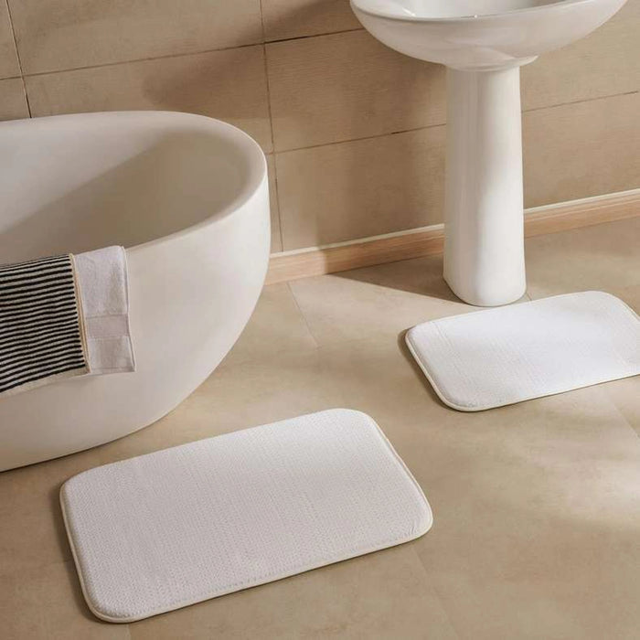 Yunkai 2-Piece Set Bathmat 50X75Cm And 40X60Cm - White