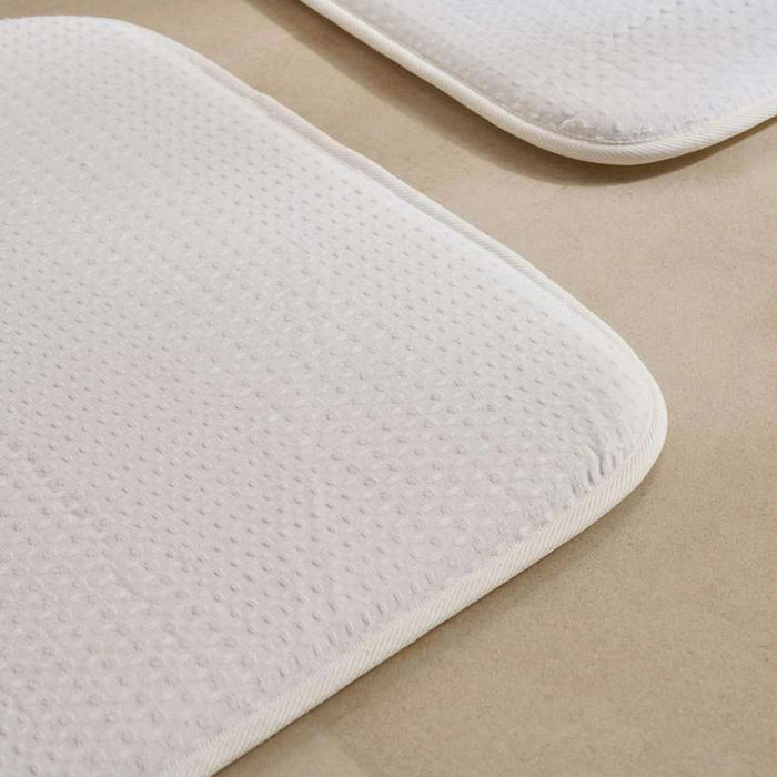Yunkai 2-Piece Set Bathmat 50X75Cm And 40X60Cm - White
