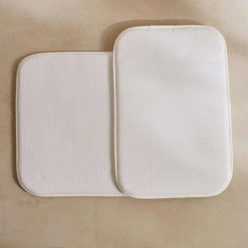 Yunkai 2-Piece Set Bathmat 50X75Cm And 40X60Cm - White PAN HOME