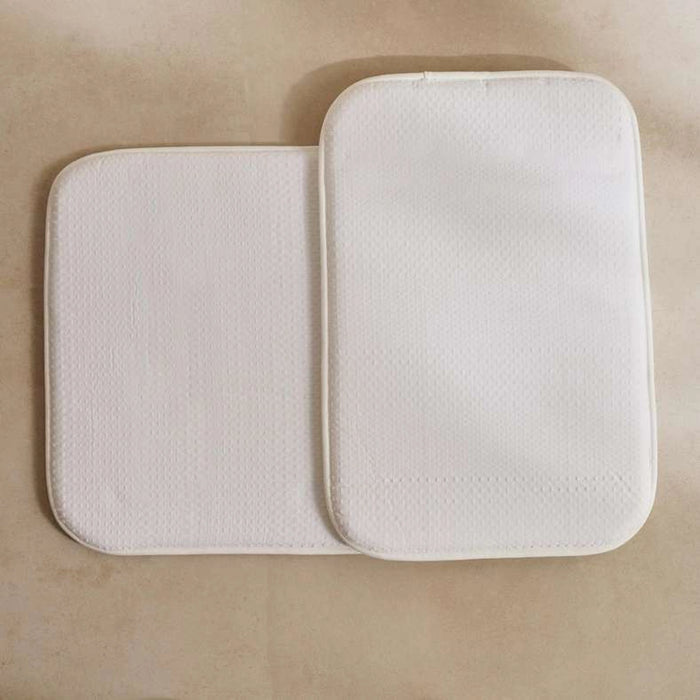Yunkai 2-Piece Set Bathmat 50X75Cm And 40X60Cm - White