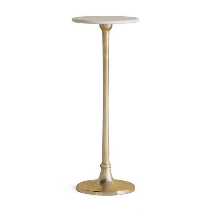 Yura Accent Table Marble - White & Gold