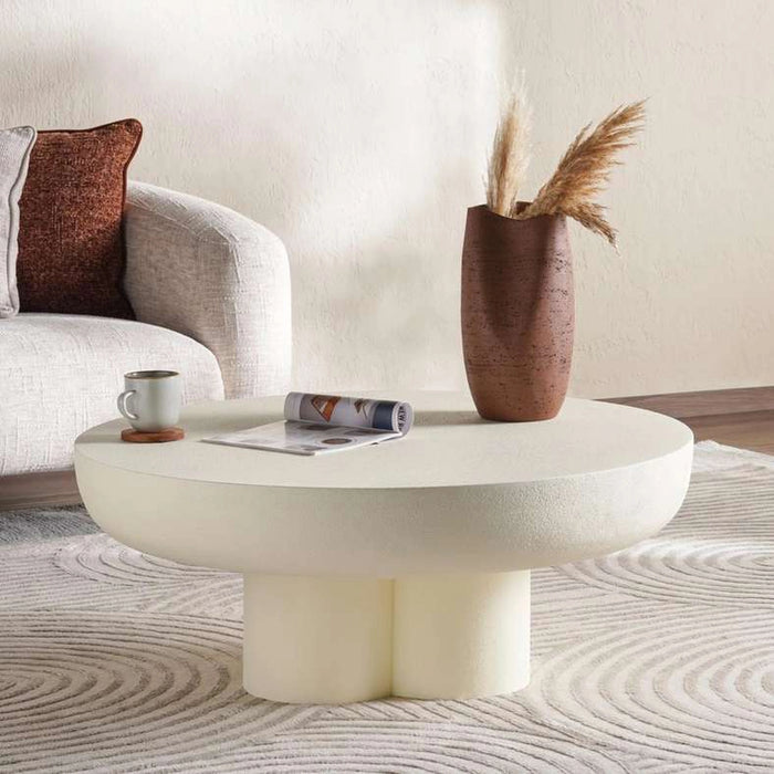 Yureka Round Coffee Table - Off White