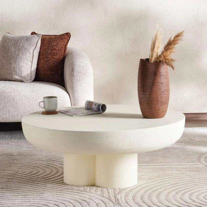 Yureka Round Coffee Table - Off White