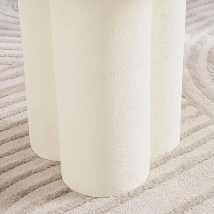 Yureka Round End Table - Off White