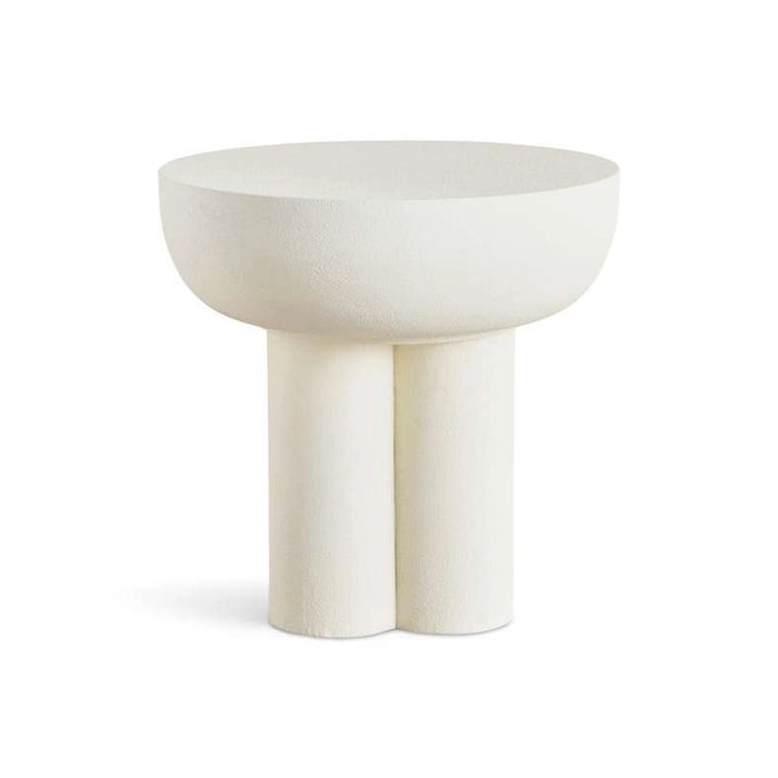 Yureka Round End Table - Off White