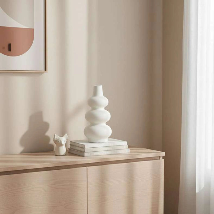 Yves Fibre Glass Vase 35X35X66.5Cm - White