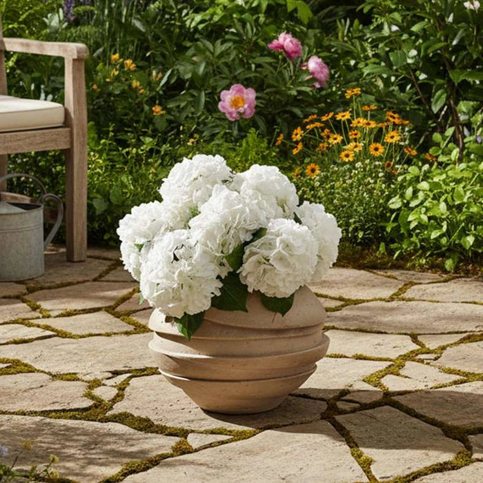 Zadie Resin Travertine Planter 40.3X40.3X30Cm - Beige
