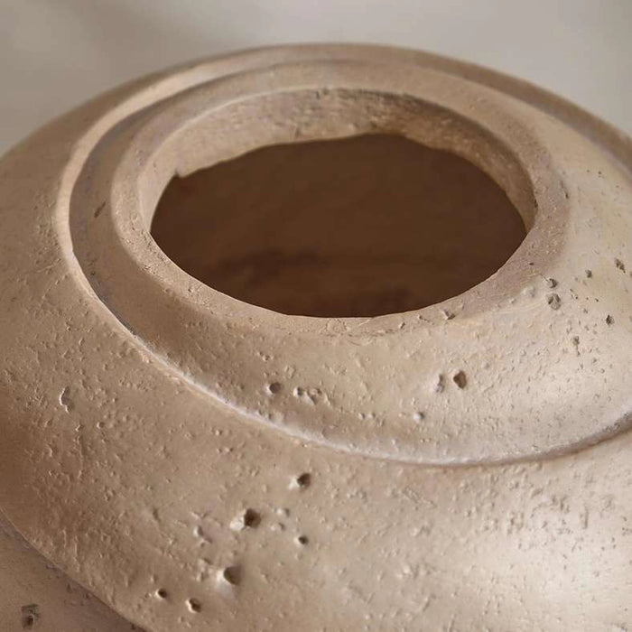 Zadie Resin Travertine Planter 40.3X40.3X30Cm - Beige