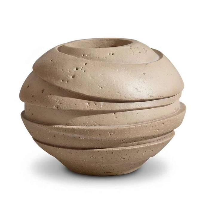 Zadie Resin Travertine Planter 40.3X40.3X30Cm - Beige