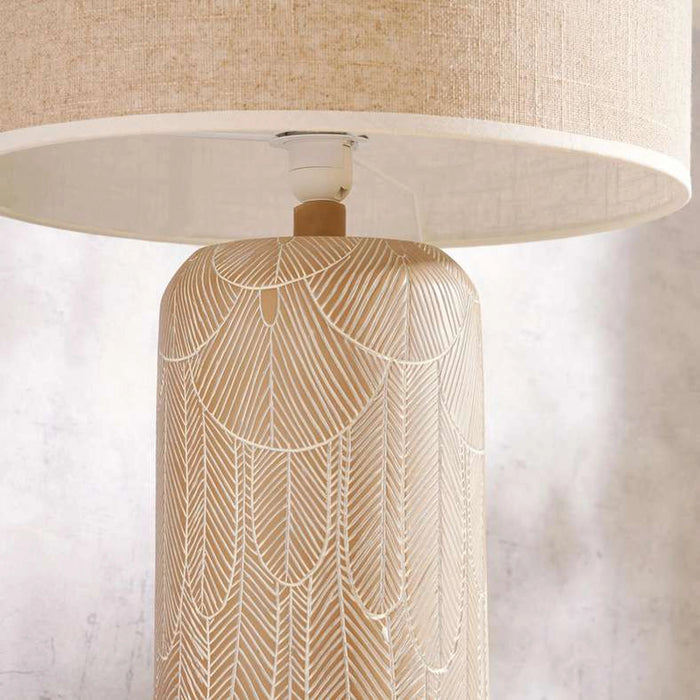 Zahara Polyresin Table Lamp 19.5X19.5X49 - Brown