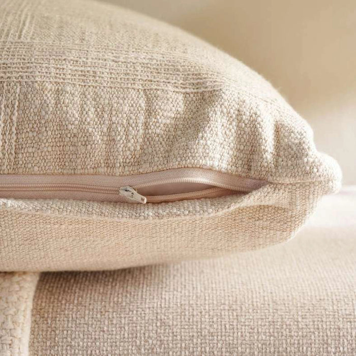 Zaid Embroidered Down Alternative Filled Cushion 50X50Cm - Natural