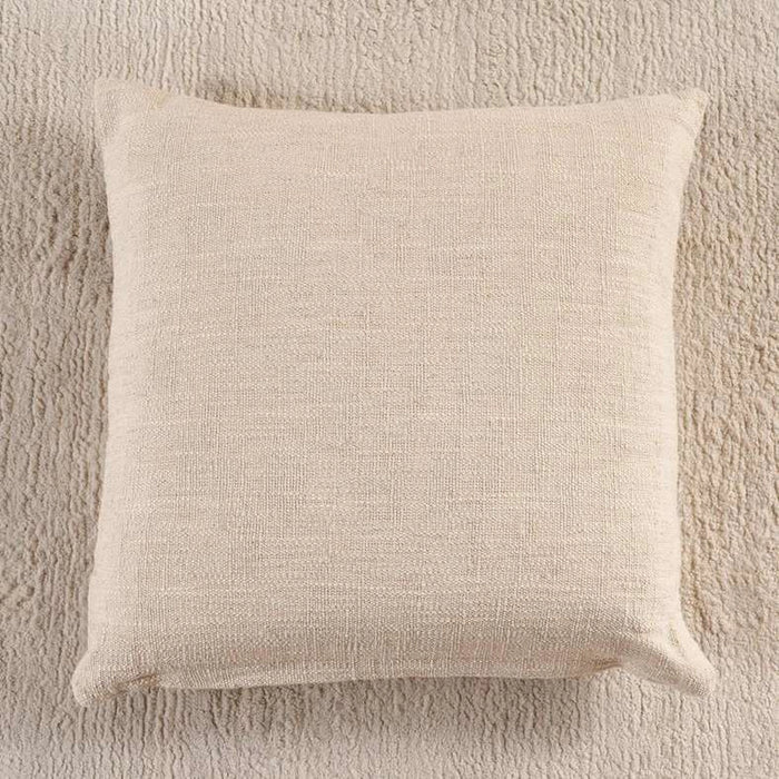 Zaid Embroidered Down Alternative Filled Cushion 50X50Cm - Natural
