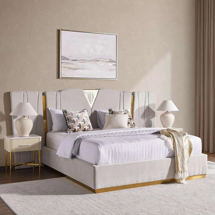 Zainab Super King Bed 200X200 - Beige