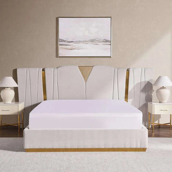 Zainab Super King Bed 200X200 - Beige