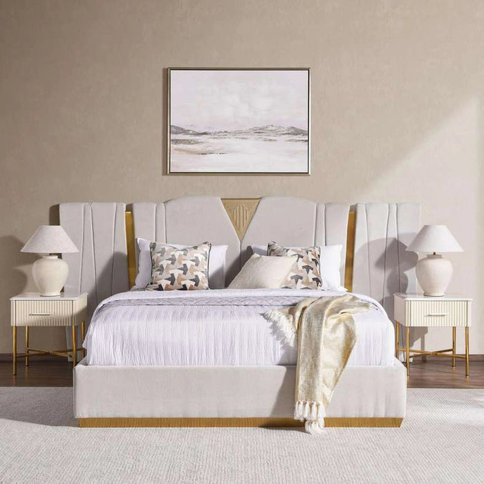Zainab Super King Bed 200X200 - Beige