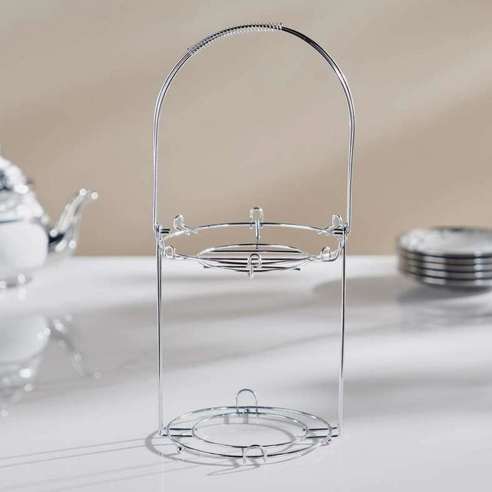 Zaki 14-Piece Tea Set - Cup 220Ml + Pot 950Ml -White & Chrome