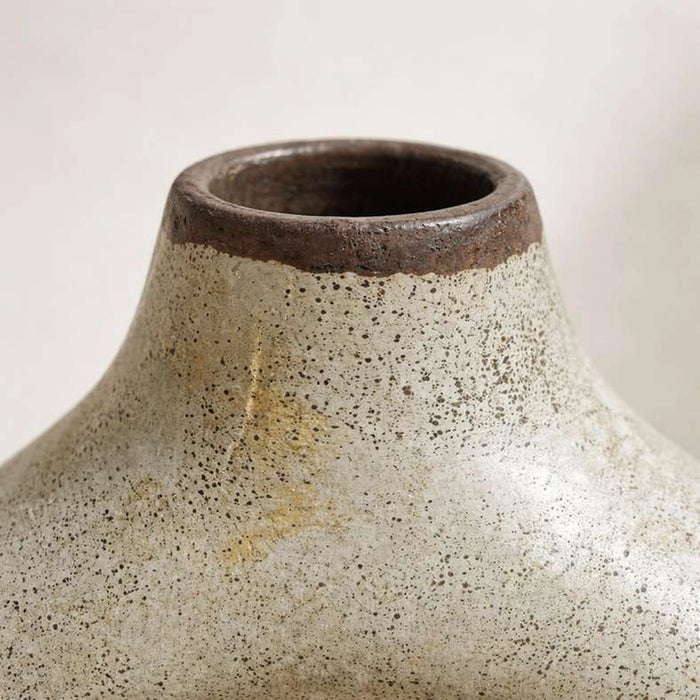 Zanzibar Paper Mache Donut Vase 25.4X7.62X31.75Cm - Grey