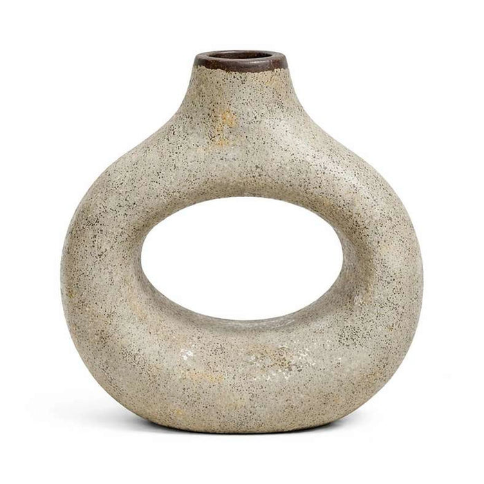 Zanzibar Paper Mache Donut Vase 25.4X7.62X31.75Cm - Grey