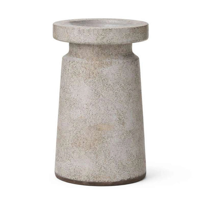 Zanzibar Terracotta Highgloss Candle Holder 12.7X12.7X20.32Cm - Grey