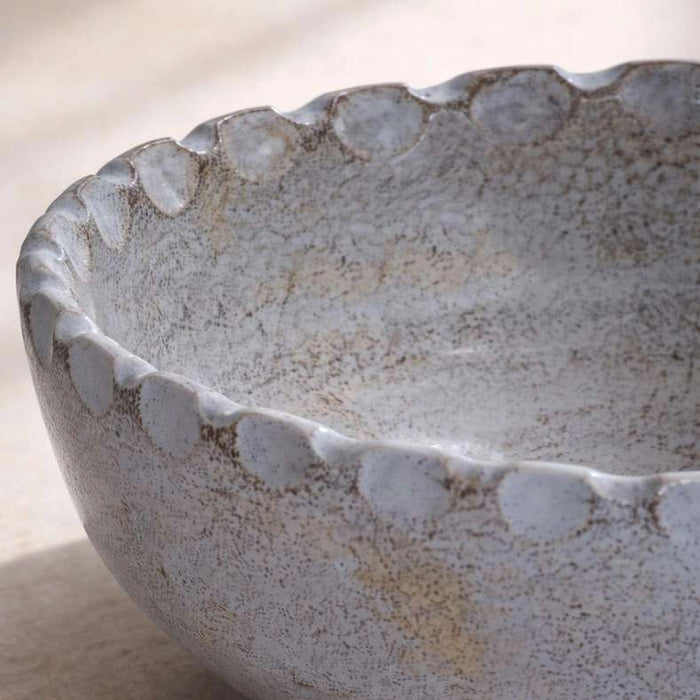 Zanzibar Terracotta Highgloss Decorative Bowl 25.4X25.4X10.16Cm - Grey