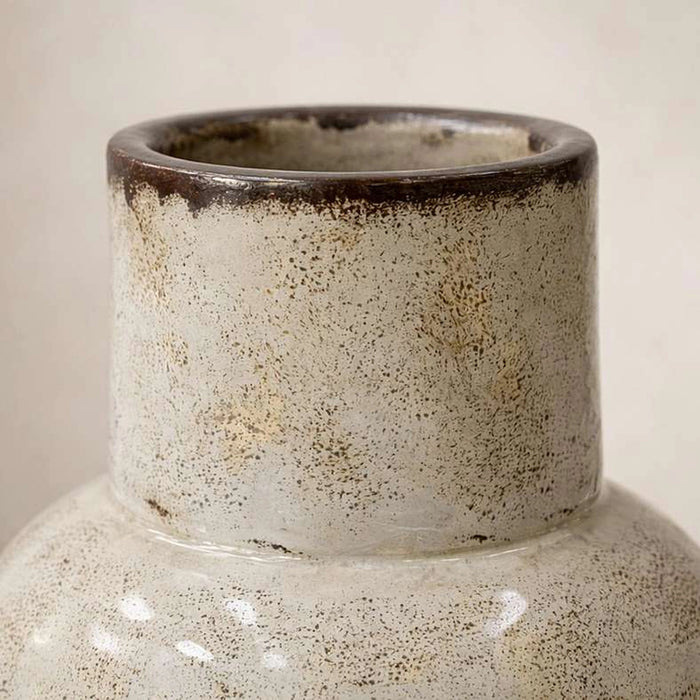 Zanzibar Terracotta Highgloss Vase 16.51X16.51X25.4Cm - Grey