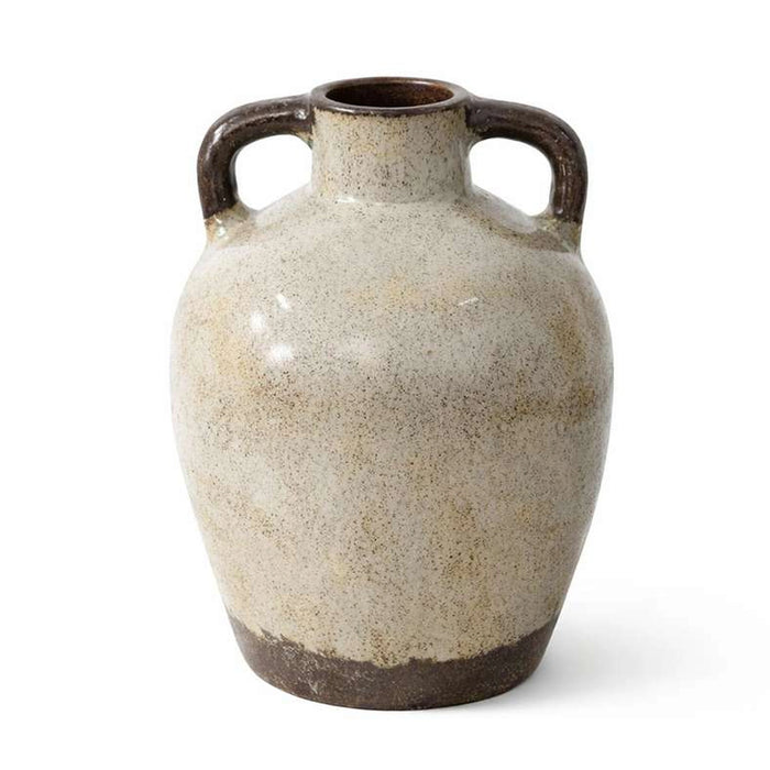 Zanzibar Terracotta Highgloss Vase With Handle 22.86X22.86X29.21Cm - Grey
