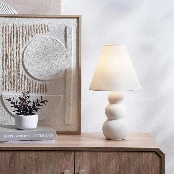 Zariya E27 Table Lamp - Cream Pan Home