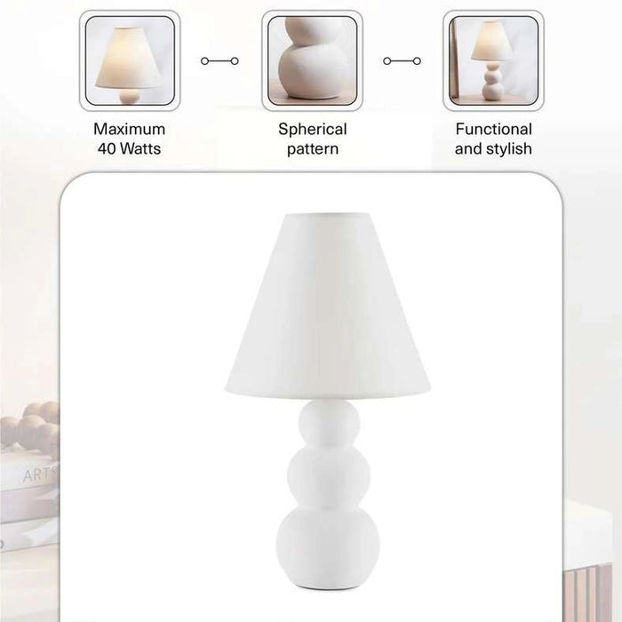 Zariya E27 Table Lamp - Cream Pan Home