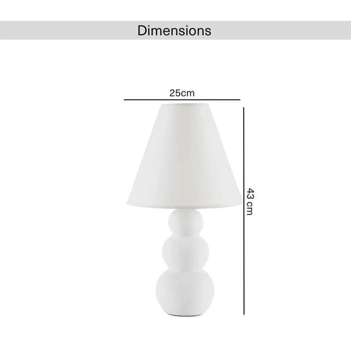 Zariya E27 Table Lamp - Cream Pan Home