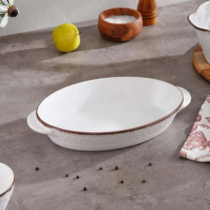 Zaryab Oval Baking Dish 1.3L - White
