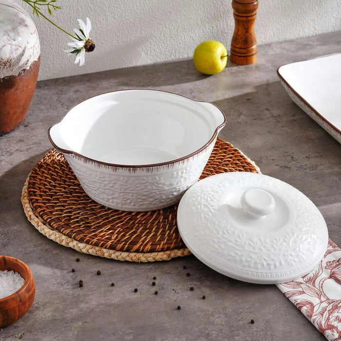 Zaryab Round Casserole 2L - White