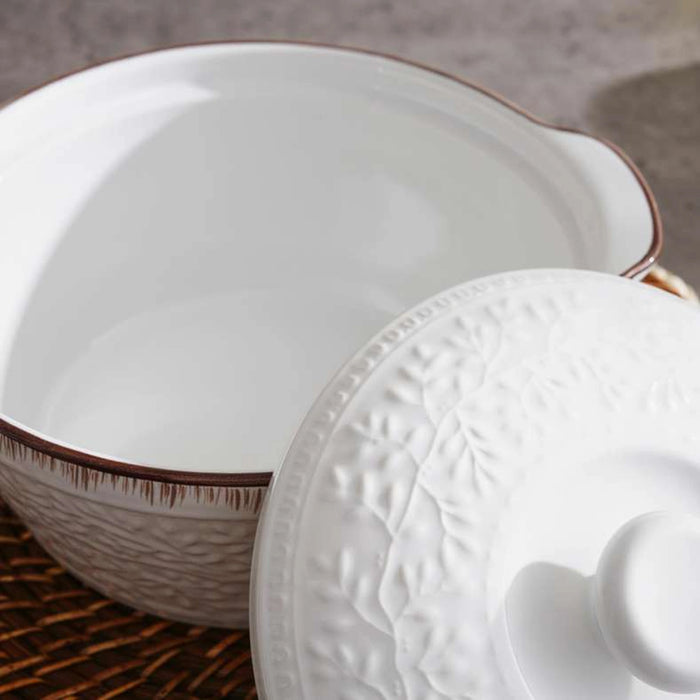 Zaryab Round Casserole 2L - White