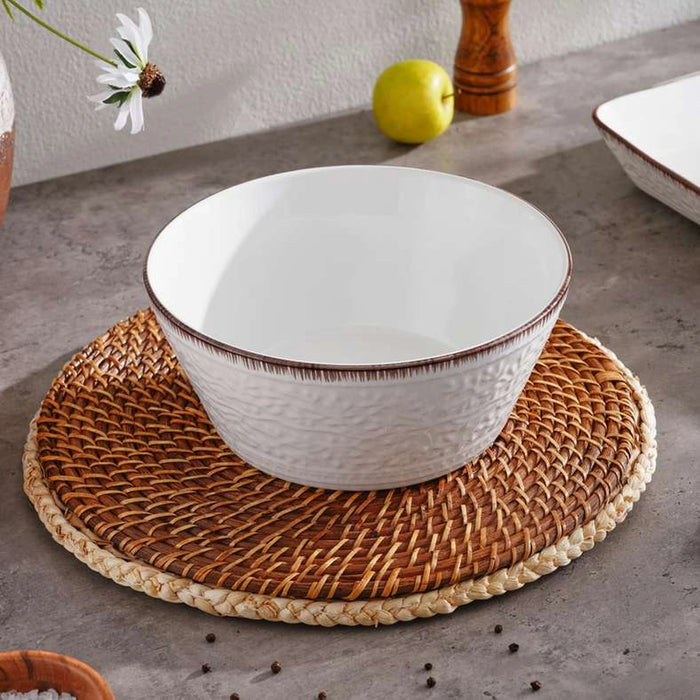 Zaryab Serving Bowl Dia20X9Cm - White