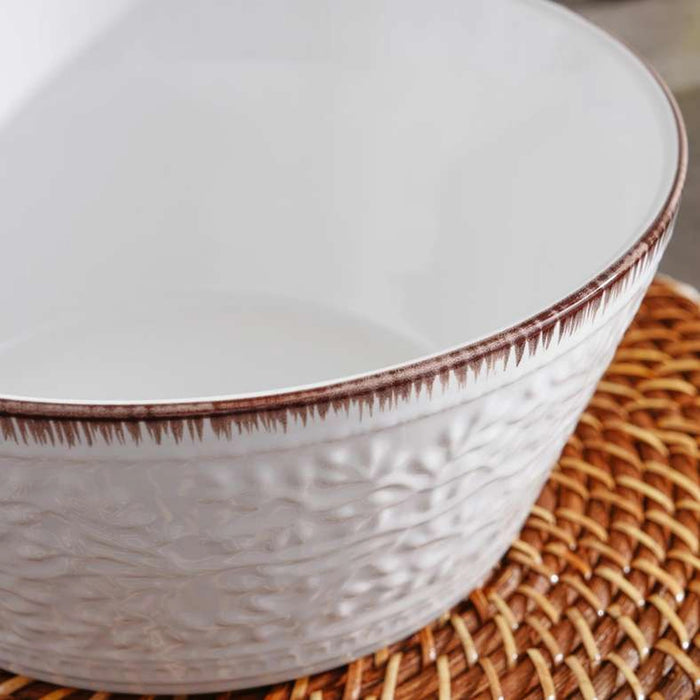 Zaryab Serving Bowl Dia20X9Cm - White