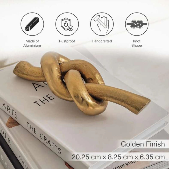 Zave Metal Knot 20.25X8.25X6.35Cm - Gold