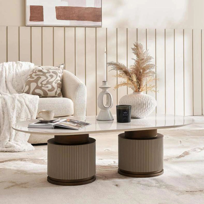 Zavian Coffee Table Sintered Stone - Beige Gold