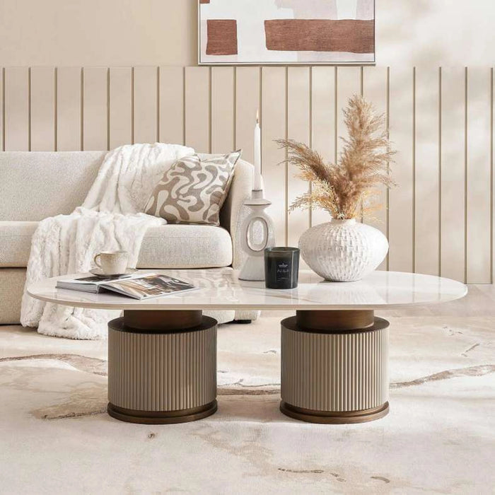Zavian Coffee Table Sintered Stone - Beige Gold