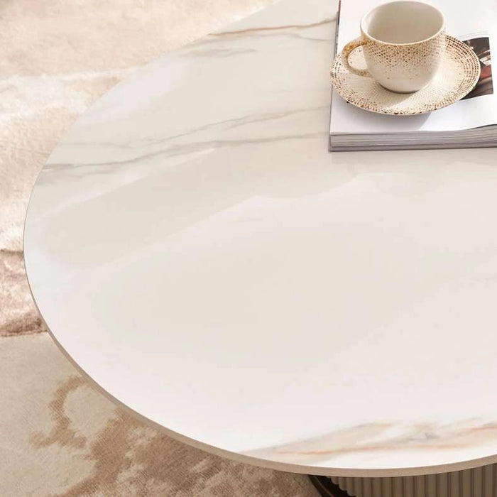 Zavian Coffee Table Sintered Stone - Beige Gold