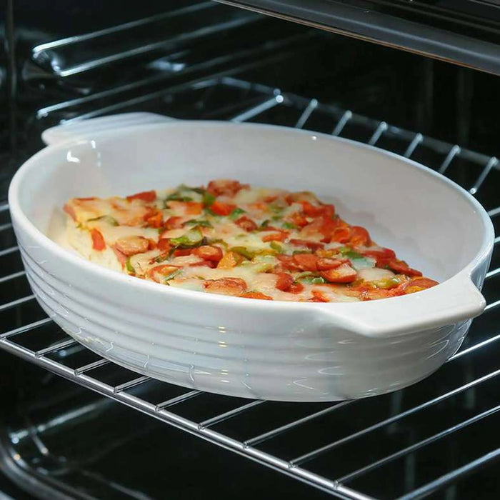 Zazu Oval Baking Dish 2.2L White