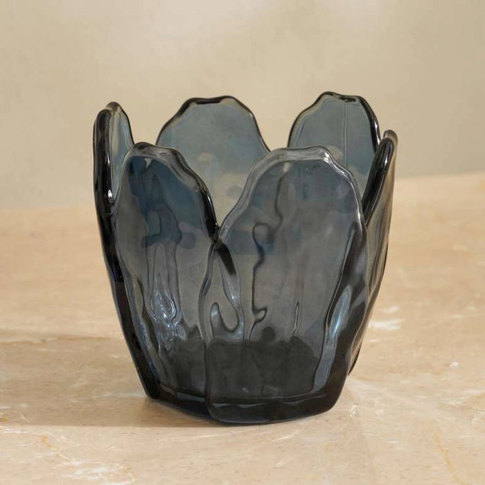 Zelie Glass Tealight Holder 8.5X8Cm - Blue