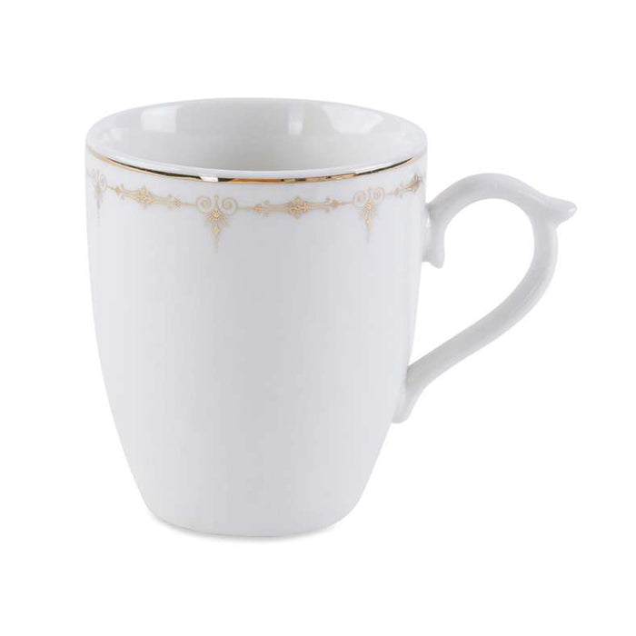 Zelik 12- Piece Tea Cup Saucer 180Ml - White
