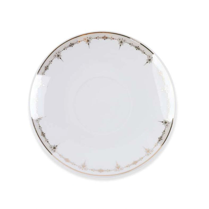Zelik 12- Piece Tea Cup Saucer 180Ml - White