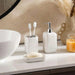 Zen 3 Piece Ceramic Bath Accessories Set -White Pan Home