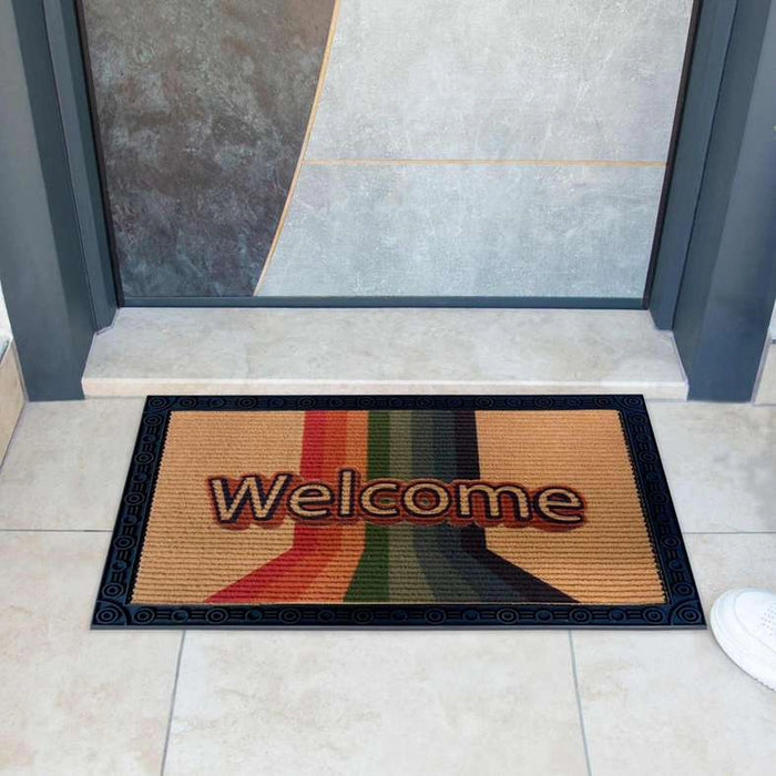 Zendal Door Mat 45X70Cm - Natural/Black